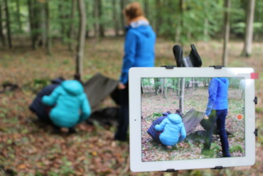 zur Illustration: Medienarbeit im Wald, 09/2017