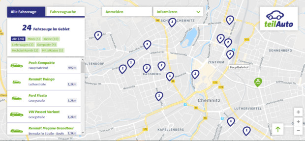 Bild 4: Verteilung der teilAutos, keine Station im Viertel