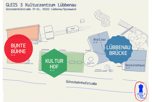 Bild 10: Übersichtsplan GLEIS 3 Kulturzentrum Lübbenau