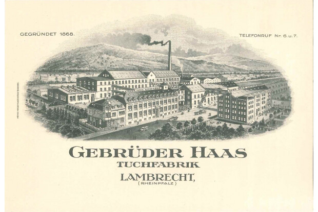 Tuchfabrik 'Gebrüder Haas' ab 1921